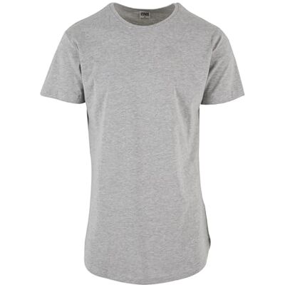 TB1561 Urban Classics Men Tb638-Shaped Long Tee Grey M TB1561 Urban Classics Men Tb638-Shaped Long Tee Grey M