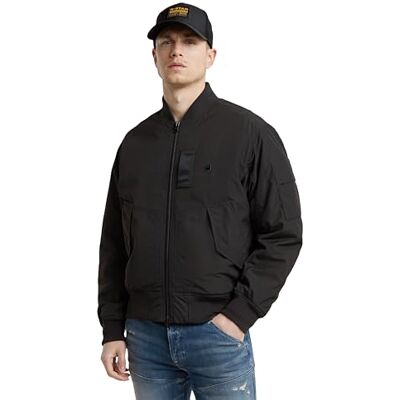 D25370 G-Star RAW Flight GA-1 kurtka bomber, Czarny (neo-black -D737-G928), S D25370 G-Star RAW Flight GA-1 kurtka bomber, Czarny (neo-black -D737-G928), S