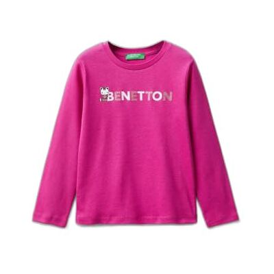 224A3I9WG10F7-239-82 United Colors of Benetton Koszulka M/L, Fioletowy, 1 anno 224A3I9WG10F7-239-82 United Colors of Benetton Koszulka M/L, Fioletowy, 1 anno