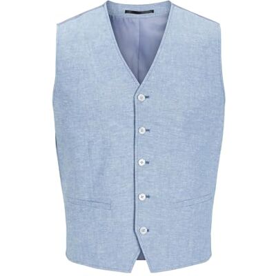 12252464 Jack & Jones męska kamizelka garniturowa JPRRIVIERA Linen Waistcoat Troposphere/Fit: Slim Fit, 52, Troposphere/Fit: slim fit, 52 12252464 Jack & Jones męska kamizelka garniturowa JPRRIVIERA Linen Waistcoat Troposphere/Fit: Slim Fit, 52, Troposphere/Fit: slim fit, 52