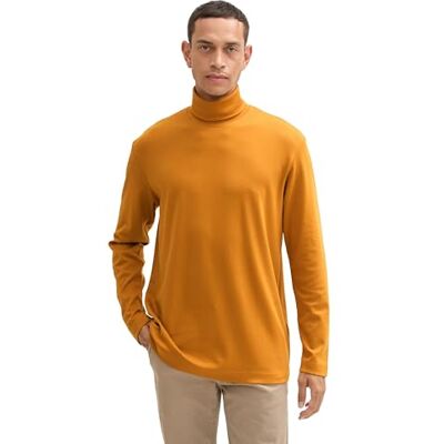 1043993 TOM TAILOR Męski T-shirt z długim rękawem, 10821 Masło orzechowe brązowe, XL 1043993 TOM TAILOR Męski T-shirt z długim rękawem, 10821 Masło orzechowe brązowe, XL