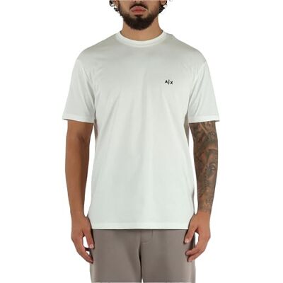 AF10358 Armani Exchange Men's Essential, koszulka z krótkim rękawem z logo Monogram, Off White, XL, Off White, XL AF10358 Armani Exchange Men's Essential, koszulka z krótkim rękawem z logo Monogram, Off White, XL, Off White, XL