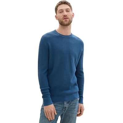 1042453 TOM TAILOR Sweter męski, 36295 ciemny morski melanż, S 1042453 TOM TAILOR Sweter męski, 36295 ciemny morski melanż, S