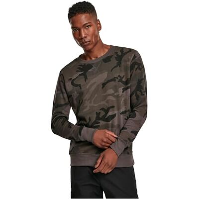 BY110-00707-0042 Build Your Brand Męska bluza w kolorze moro, Camo Crewneck dla mężczyzn, dostępna w 2 wariantach kamuflażowych, rozmiary S 5XL, ciemne moro, L BY110-00707-0042 Build Your Brand Męska bluza w kolorze moro, Camo Crewneck dla mężczyzn, dostępna w 2 wariantach kamuflażowych, rozmiary S 5XL, ciemne moro, L