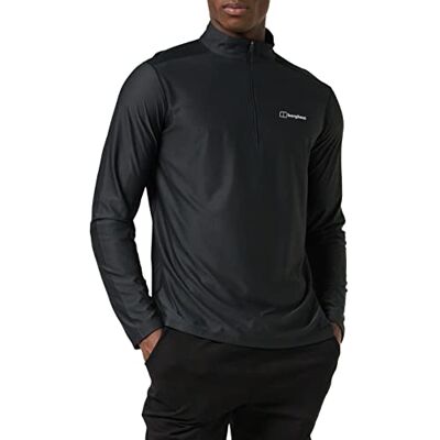 Berghaus 24/7 Długi rękaw Half Zip warstwa bazowa - Czarny Berghaus 24/7 Długi rękaw Half Zip warstwa bazowa - Czarny