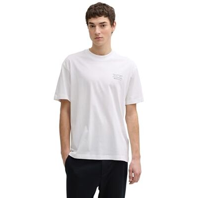 1045040 TOM TAILOR Denim Męski t-shirt z nadrukiem na plecach, 20000 – biały, M 1045040 TOM TAILOR Denim Męski t-shirt z nadrukiem na plecach, 20000 – biały, M
