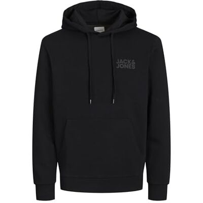 12163777-4716053 JACK & JONES Męska bluza z kapturem Jjecorp Logo Sweat Hood Noos Pls, czarny, XXL 12163777-4716053 JACK & JONES Męska bluza z kapturem Jjecorp Logo Sweat Hood Noos Pls, czarny, XXL