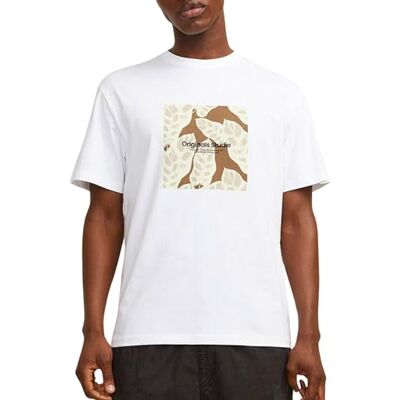 12256717 Jack & Jones Jorsequoia Tee SS Crew Neck, Bright White, M 12256717 Jack & Jones Jorsequoia Tee SS Crew Neck, Bright White, M