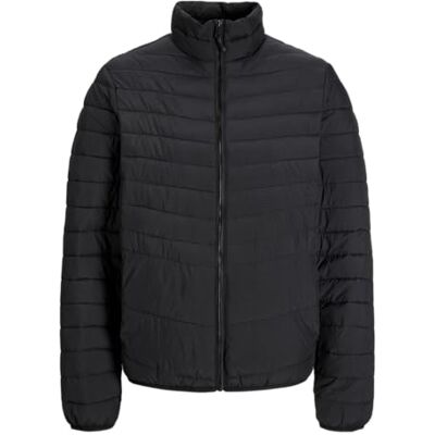 12258998 JACK&JONES PLUS Jjestate Packable Puffer Collar Pls męska kurtka pikowana, czarny, 3XL 12258998 JACK&JONES PLUS Jjestate Packable Puffer Collar Pls męska kurtka pikowana, czarny, 3XL