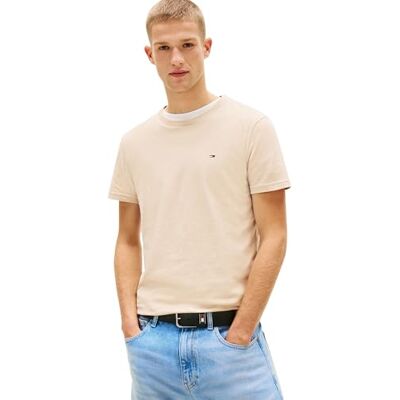 DM0DM2068709FS Tommy Jeans Męska koszulka TJM Xslim 2-pak Jersey Tee Ext Dm0Dm20687 S/S T-Shirt, Multi (Ecru/White Clay), S DM0DM2068709FS Tommy Jeans Męska koszulka TJM Xslim 2-pak Jersey Tee Ext Dm0Dm20687 S/S T-Shirt, Multi (Ecru/White Clay), S