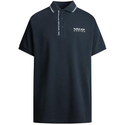 RM540001594L Red Bull Racing X Pepe Jeans Męska koszulka polo z logo RBR z końcówkami, niebieska (Dulwich Blue), L, Niebieski (Dulwich Blue), L RM540001594L Red Bull Racing X Pepe Jeans Męska koszulka polo z logo RBR z końcówkami, niebieska (Dulwich Blue), L, Niebieski (Dulwich Blue), L