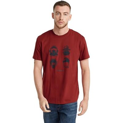 D25160 G-Star RAW Maski rozmiar Regular Tee, Czerwony (Dry Red -336-5298), L D25160 G-Star RAW Maski rozmiar Regular Tee, Czerwony (Dry Red -336-5298), L