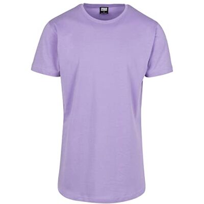 TB1561 Urban Classics Men Tb638-Shaped Long Tee Lavender S TB1561 Urban Classics Men Tb638-Shaped Long Tee Lavender S