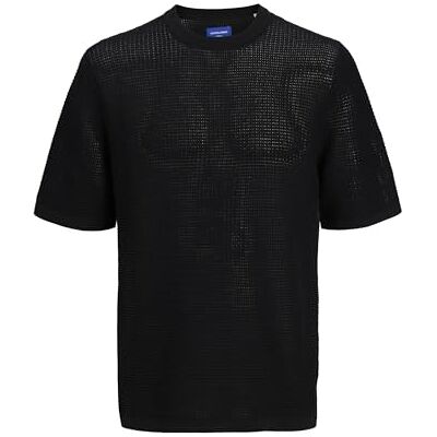 12276889-4754257 Jack & Jones Joralmeria Knit Tee, czarny, XXL 12276889-4754257 Jack & Jones Joralmeria Knit Tee, czarny, XXL