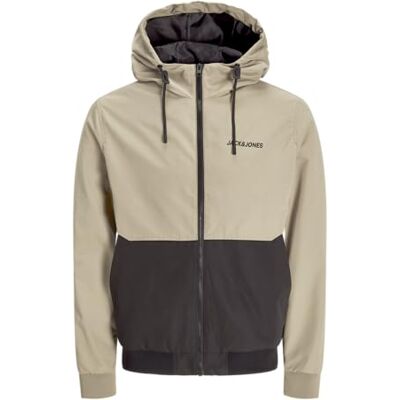 12200208-4661584 Jack & Jones JJERUSH Hood Bomber NOOS krótka kurtka, coriander/szczegóły: czarny/biały blok, M, Coriander/Szczegóły: czarny/biały, M 12200208-4661584 Jack & Jones JJERUSH Hood Bomber NOOS krótka kurtka, coriander/szczegóły: czarny/biały blok, M, Coriander/Szczegóły: czarny/biały, M