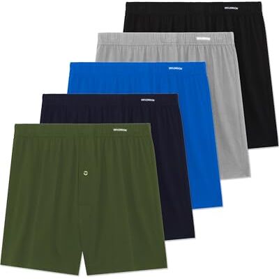 FM-LOOSE-5-DA-4XL FM London 5-pak męskich bokserek, luźny krój, super miękka, 100% bawełna, bielizna w jednolitym kolorze, z zapięciem na guziki i wygodnym elastycznym pasem, Ciemny różne, 4XL FM-LOOSE-5-DA-4XL FM London 5-pak męskich bokserek, luźny krój, super miękka, 100% bawełna, bielizna w jednolitym kolorze, z zapięciem na guziki i wygodnym elastycznym pasem, Ciemny różne, 4XL