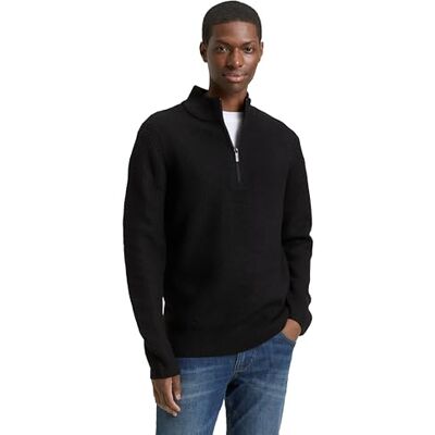 1044420 TOM TAILOR Denim Sweter męski, 2999 Black, M 1044420 TOM TAILOR Denim Sweter męski, 2999 Black, M