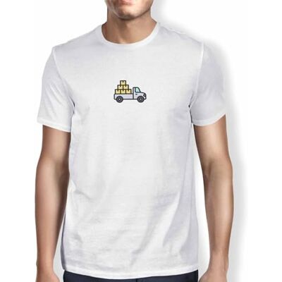 FDMTSI-100938-W-M Green Fish, Basic męski T-shirt, 100% bawełna, Regular Fit, Digital Icon Printed, rozmiar: M, kolor: biały, biały, M FDMTSI-100938-W-M Green Fish, Basic męski T-shirt, 100% bawełna, Regular Fit, Digital Icon Printed, rozmiar: M, kolor: biały, biały, M