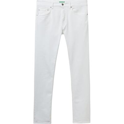 4PTUUE00S United Colors of Benetton Dżinsy Męskie, Biały Denim 101, 32 4PTUUE00S United Colors of Benetton Dżinsy Męskie, Biały Denim 101, 32