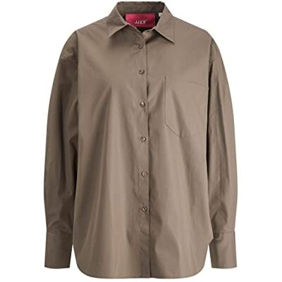 12200353 JXJAMIE LS Relaxed POPLIN Shirt NOOS, Morel, L 12200353 JXJAMIE LS Relaxed POPLIN Shirt NOOS, Morel, L