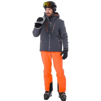 43443-000 killtec Mężczyźni Spodnie narciarskie/funkcjonalne spodnie z odpinanymi szelkami, ochroną krawędzi, osłoną przeciwśnieżną i wentylacją nogawek KSW 82 MN SKI PNTS, dunkelorange, XL, 43443-000 killtec Mężczyźni Spodnie narciarskie/funkcjonalne spodnie z odpinanymi szelkami, ochroną krawędzi, osłoną przeciwśnieżną i wentylacją nogawek KSW 82 MN SKI PNTS, dunkelorange, XL,