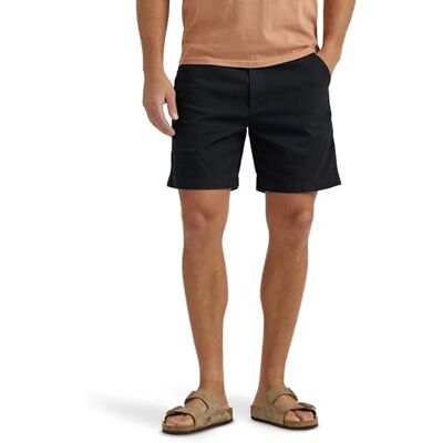 112353006 Wrangler Authentics Męskie Authentics krótkie spodenki z płaskim przodem na co dzień, czarne George Black, 29 szer. x 9 dł, George Black, 29W x 9L 112353006 Wrangler Authentics Męskie Authentics krótkie spodenki z płaskim przodem na co dzień, czarne George Black, 29 szer. x 9 dł, George Black, 29W x 9L