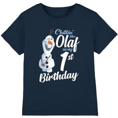 UKKT-07-DSNY10379A Frozen Chillin Like Olaf 1stBirthday Unisex dziecięca koszulka, granatowa, 3-4 lata, granatowy, 3-4 lat UKKT-07-DSNY10379A Frozen Chillin Like Olaf 1stBirthday Unisex dziecięca koszulka, granatowa, 3-4 lata, granatowy, 3-4 lat