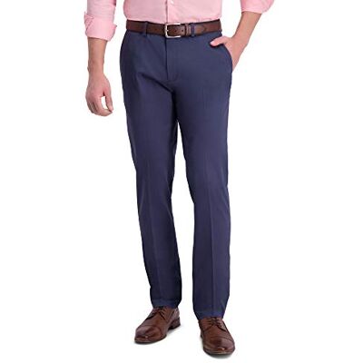 HC41000-404-33 x 32 Haggar Męskie spodnie na co dzień Premium Khaki Slim Straight Fit Flex Waist, Indygo, 33W / 32L HC41000-404-33 x 32 Haggar Męskie spodnie na co dzień Premium Khaki Slim Straight Fit Flex Waist, Indygo, 33W / 32L
