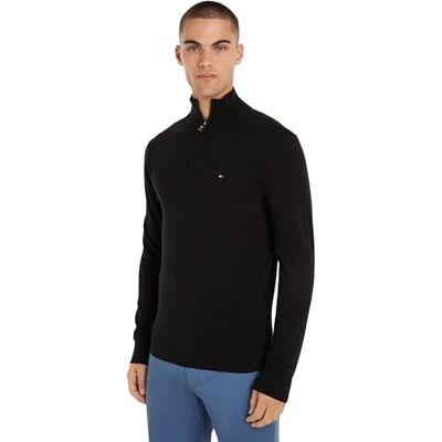 MW0MW37331BDSL Tommy Hilfiger Essential Mw0mw37331 Bawełniany zamek błyskawiczny Sweter półzapinany, (Czarny), L Mężczyźni, Czarny (czarny), L MW0MW37331BDSL Tommy Hilfiger Essential Mw0mw37331 Bawełniany zamek błyskawiczny Sweter półzapinany, (Czarny), L Mężczyźni, Czarny (czarny), L