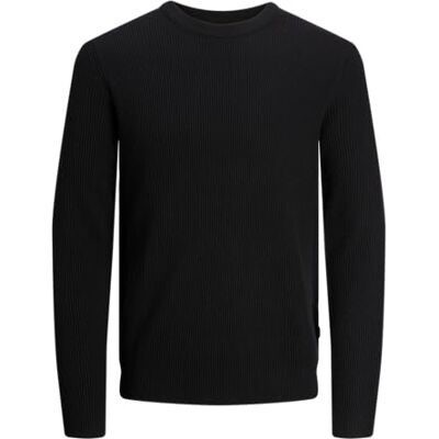 12257771 JACK & JONES Jjeperfect Knit Crew Neck Sn męski sweter z dzianiny, czarny, XS 12257771 JACK & JONES Jjeperfect Knit Crew Neck Sn męski sweter z dzianiny, czarny, XS
