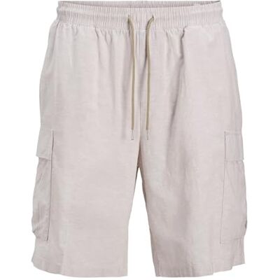 12268319 Jack & Jones Jpstkarl JJJSUMMER Cargo Short LN STYD, Crockery/Szczegóły: melanż, XL 12268319 Jack & Jones Jpstkarl JJJSUMMER Cargo Short LN STYD, Crockery/Szczegóły: melanż, XL