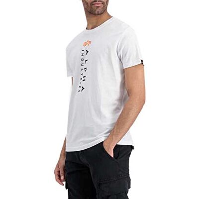 136509-09 Alpha Industries R Print T-Shirt dla mężczyzn White 136509-09 Alpha Industries R Print T-Shirt dla mężczyzn White