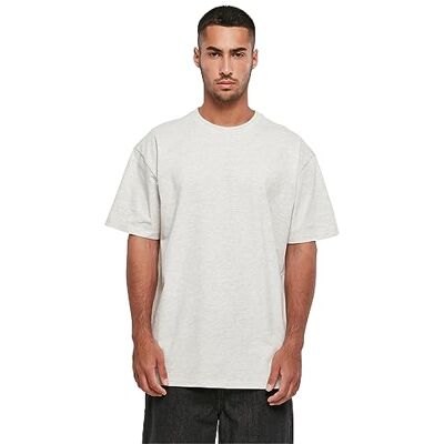 BY102 Build Your Brand Męski T-shirt Heavy Oversize Tee, Basic T-shirt dla mężczyzn, oversized fit, bawełna, rozmiary XS-5XL, jasnoszary, XXL BY102 Build Your Brand Męski T-shirt Heavy Oversize Tee, Basic T-shirt dla mężczyzn, oversized fit, bawełna, rozmiary XS-5XL, jasnoszary, XXL