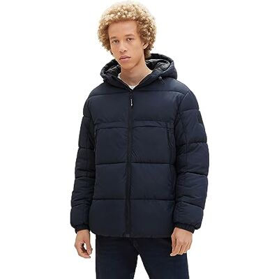 1039404 TOM TAILOR Denim Męska kurtka puchowa z kapturem, 10668 Sky Captain Blue, XL 1039404 TOM TAILOR Denim Męska kurtka puchowa z kapturem, 10668 Sky Captain Blue, XL