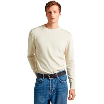 PM702400 Pepe Jeans Sweter męski Moe, Beżowy (kość słoniowa), XS PM702400 Pepe Jeans Sweter męski Moe, Beżowy (kość słoniowa), XS
