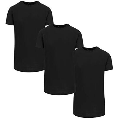 BY028A Build Your Brand Męska koszulka 3-pak Shaped Long Tee Multipack Basic Shirts dla mężczyzn, długi krój, dostępna w wielu wariantach kolorystycznych, rozmiary XS XXL BY028A Build Your Brand Męska koszulka 3-pak Shaped Long Tee Multipack Basic Shirts dla mężczyzn, długi krój, dostępna w wielu wariantach kolorystycznych, rozmiary XS XXL