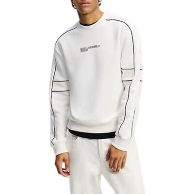 A2M20024 Karl Lagerfeld Jeans, Męskie, Regular Piping Sweat, Regular Fit, Biały, XS A2M20024 Karl Lagerfeld Jeans, Męskie, Regular Piping Sweat, Regular Fit, Biały, XS