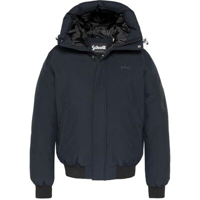 BEEVER-NAVY-M Schott NYC Schott Beever Navy krótka kurtka z kapturem, Niebieski, M BEEVER-NAVY-M Schott NYC Schott Beever Navy krótka kurtka z kapturem, Niebieski, M