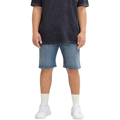 1033439 TOM TAILOR Męskie Szorty jeansowe slim , 10118 Used Light Stone Blue Denim, 46 1033439 TOM TAILOR Męskie Szorty jeansowe slim , 10118 Used Light Stone Blue Denim, 46