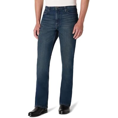 AEMN98703_Tinted Dark Wash Amazon Essentials Męskie dżinsy typu bootcut o prostym kroju, ciężki dżins o niskiej rozciągliwości, Przyciemniane ciemne pranie, 30W / 32L AEMN98703_Tinted Dark Wash Amazon Essentials Męskie dżinsy typu bootcut o prostym kroju, ciężki dżins o niskiej rozciągliwości, Przyciemniane ciemne pranie, 30W / 32L