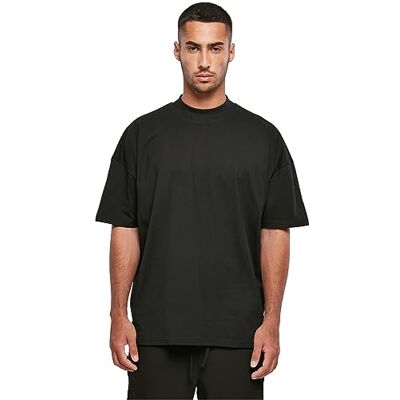 BY230 Build Your Brand Męski T-Shirt Oversized Mock Neck Tee Black XS, czarny, XS BY230 Build Your Brand Męski T-Shirt Oversized Mock Neck Tee Black XS, czarny, XS