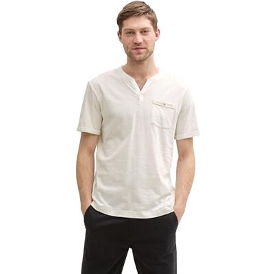 1046721 TOM TAILOR T-shirt męski, 35619 Biały drobny pasek, XS 1046721 TOM TAILOR T-shirt męski, 35619 Biały drobny pasek, XS
