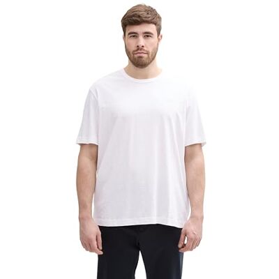 1047003 TOM TAILOR Plussize T-shirt męski, 20000 – biały, 3XL 1047003 TOM TAILOR Plussize T-shirt męski, 20000 – biały, 3XL