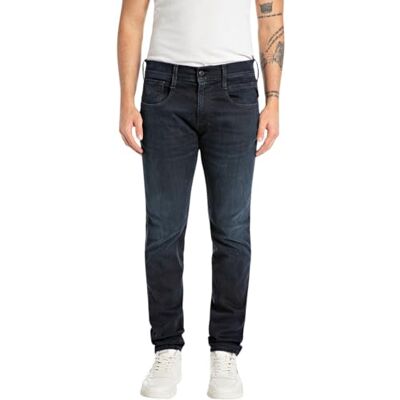 M914Y .000.661 K00 Replay Anbass Hyperflex Eco Plus dżinsy męskie slim fit, 007 Dark Blue, 34W / 34L M914Y .000.661 K00 Replay Anbass Hyperflex Eco Plus dżinsy męskie slim fit, 007 Dark Blue, 34W / 34L