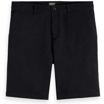 179182 Scotch & Soda Męskie szorty Core-Stuart-Cotton-blend Twill, czarny, 34W 179182 Scotch & Soda Męskie szorty Core-Stuart-Cotton-blend Twill, czarny, 34W