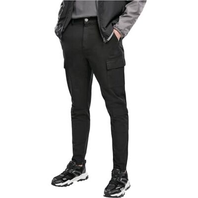 UC3698BK.00004 Urban Classics M?skie spodnie typu cargo Tapered Double Cargo, czarny, 36W UC3698BK.00004 Urban Classics M?skie spodnie typu cargo Tapered Double Cargo, czarny, 36W