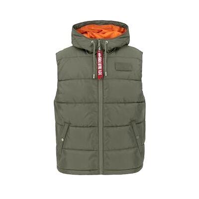 118110-01 Alpha Industries Hooded Puffer Vest FD Kamizelka dla mężczyzn Sage-Green 118110-01 Alpha Industries Hooded Puffer Vest FD Kamizelka dla mężczyzn Sage-Green