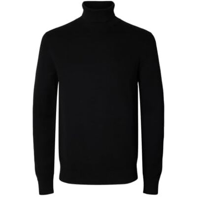 16099187-4853015 SELECTED FEMME Slhdane Ls Knit Structure Roll Neck Noos, czarny, XL 16099187-4853015 SELECTED FEMME Slhdane Ls Knit Structure Roll Neck Noos, czarny, XL