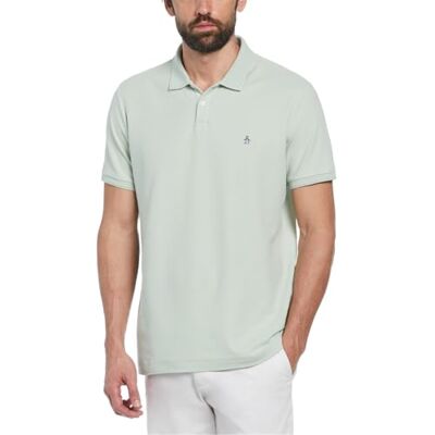OPKSB005-330 Original Penguin Męska koszulka polo, bawełna organiczna, Sticker Daddy Polo, krótki rękaw, kolor zielony (Silt Green), XS, Zielony muł, XS OPKSB005-330 Original Penguin Męska koszulka polo, bawełna organiczna, Sticker Daddy Polo, krótki rękaw, kolor zielony (Silt Green), XS, Zielony muł, XS