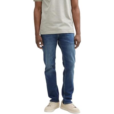 1045758 TOM TAILOR Denim Męskie dżinsy Aedan Straight, 10120 Used Dark Stone Blue Denim, 30W / 32L 1045758 TOM TAILOR Denim Męskie dżinsy Aedan Straight, 10120 Used Dark Stone Blue Denim, 30W / 32L